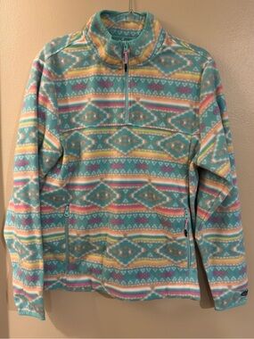 Chubbies Multicolour Quarter-Zip Aztec Print Fleece Pullover